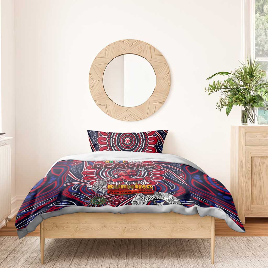 Melbourne Demons NAIDOC Week 2024 Bedding Set Mascot Football - Vibe Hoodie Shop