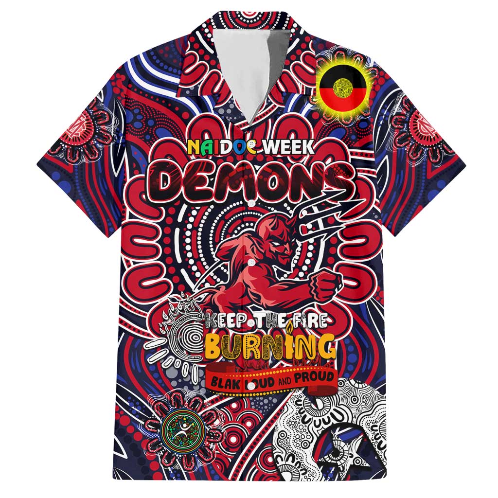 Custom Melbourne Demons NAIDOC Week 2024 Hawaiian Shirt Mascot Football - Vibe Hoodie Shop