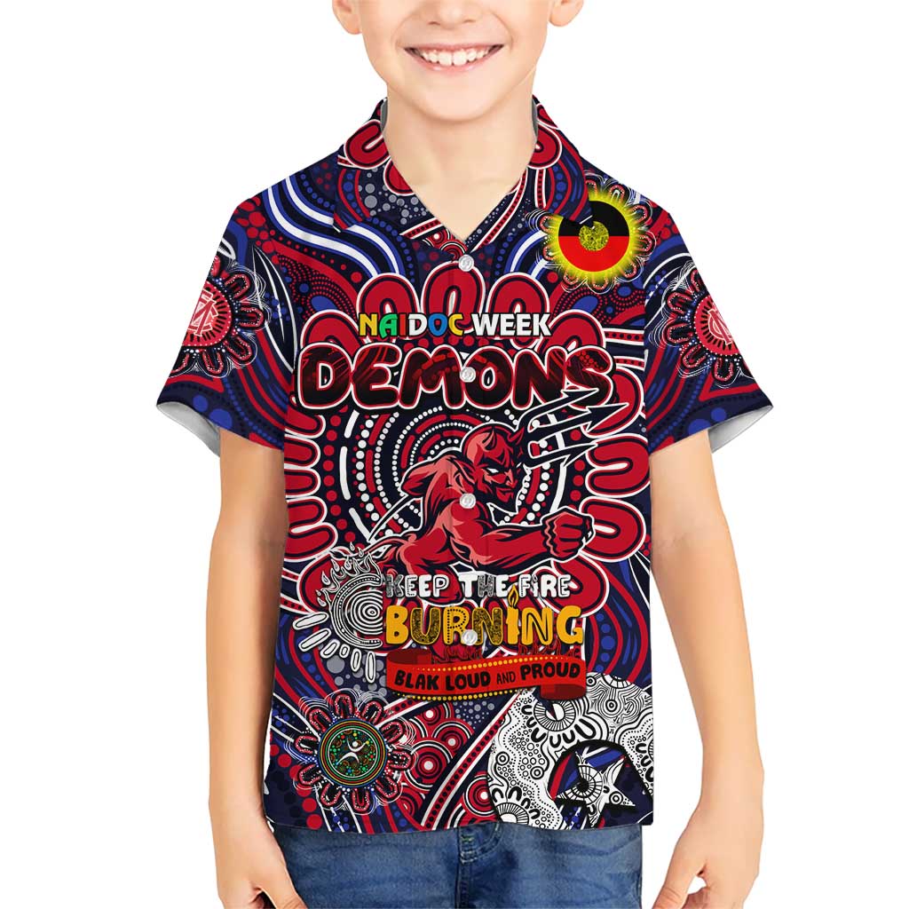 Custom Melbourne Demons NAIDOC Week 2024 Hawaiian Shirt Mascot Football - Vibe Hoodie Shop