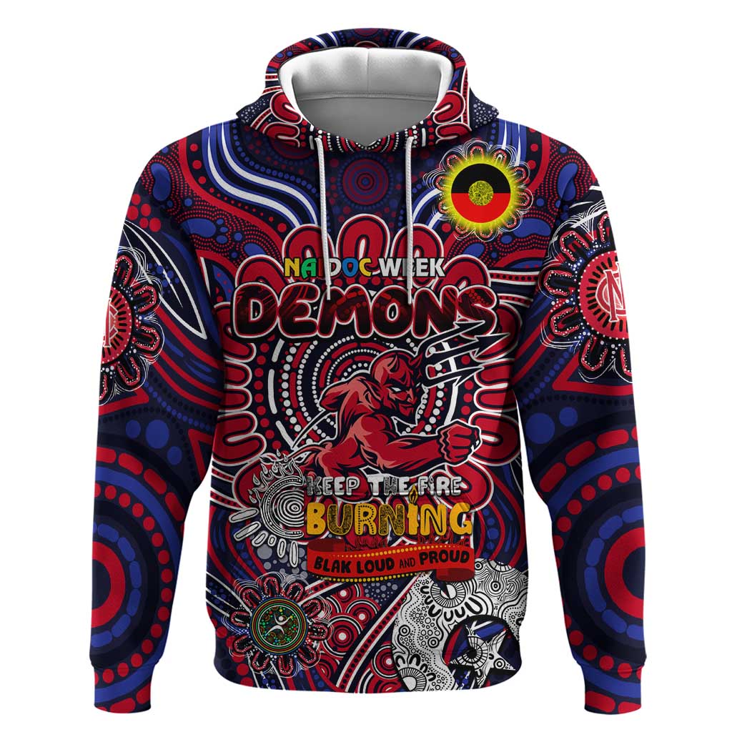 Custom Melbourne Demons NAIDOC Week 2024 Hoodie Mascot Football - Vibe Hoodie Shop