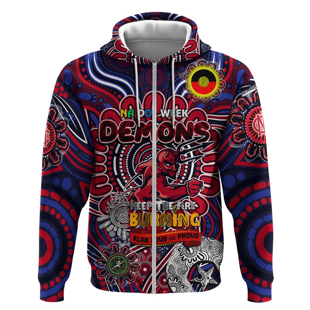 Custom Melbourne Demons NAIDOC Week 2024 Hoodie Mascot Football - Vibe Hoodie Shop