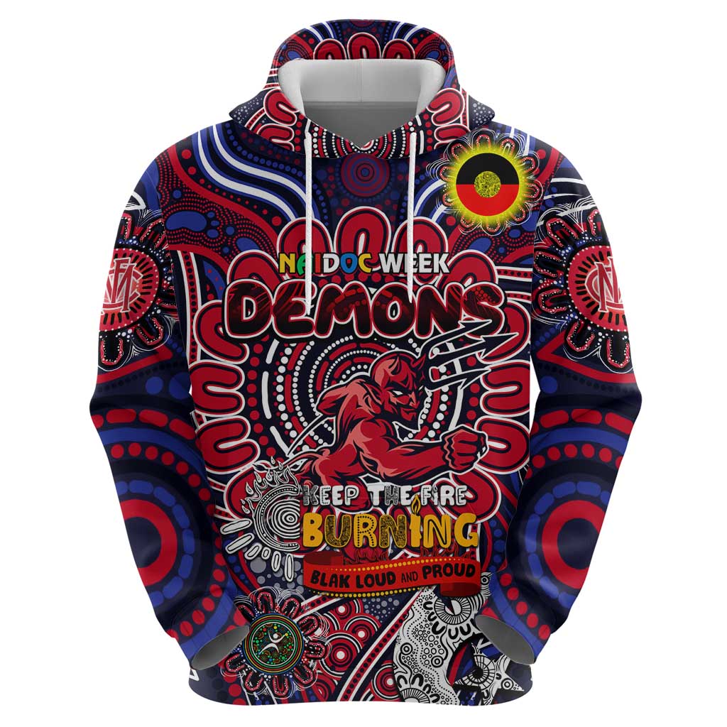 Custom Melbourne Demons NAIDOC Week 2024 Hoodie Mascot Football - Vibe Hoodie Shop