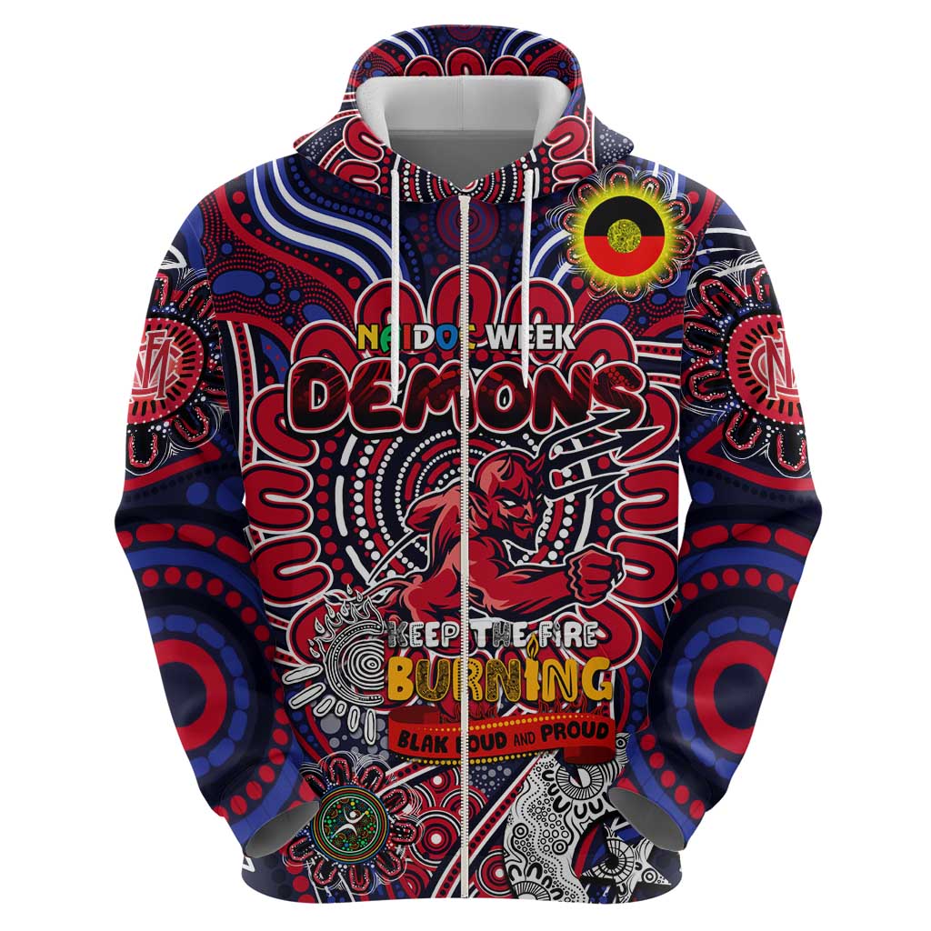Custom Melbourne Demons NAIDOC Week 2024 Hoodie Mascot Football - Vibe Hoodie Shop