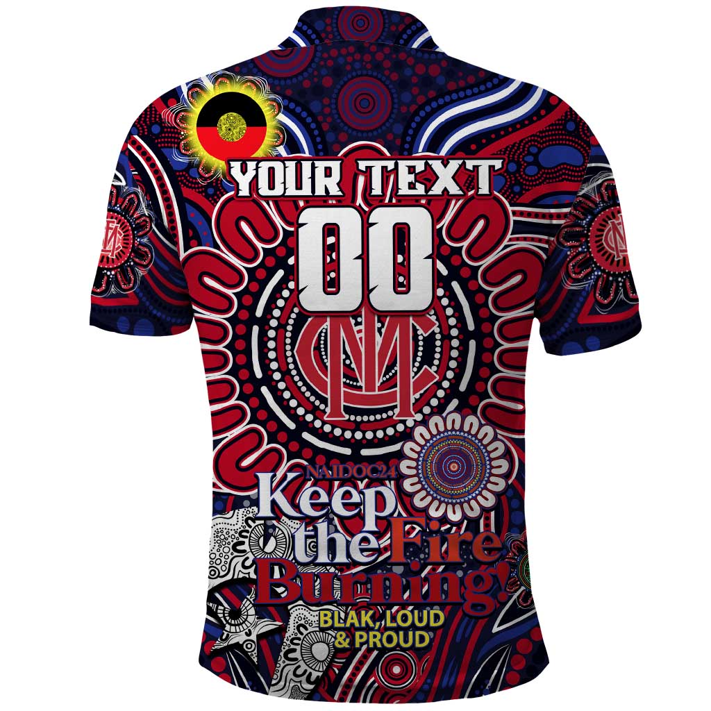 Custom Melbourne Demons NAIDOC Week 2024 Polo Shirt Mascot Football - Vibe Hoodie Shop
