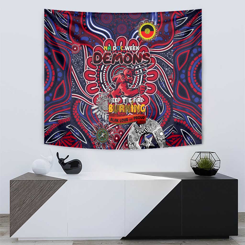 Melbourne Demons NAIDOC Week 2024 Tapestry Mascot Football - Vibe Hoodie Shop