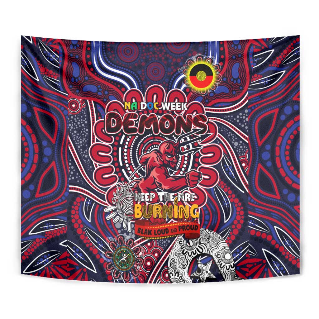 Melbourne Demons NAIDOC Week 2024 Tapestry Mascot Football - Vibe Hoodie Shop