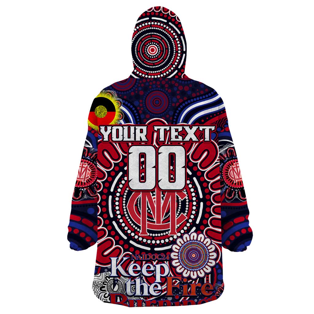 Custom Melbourne Demons NAIDOC Week 2024 Wearable Blanket Hoodie Mascot Football - Vibe Hoodie Shop