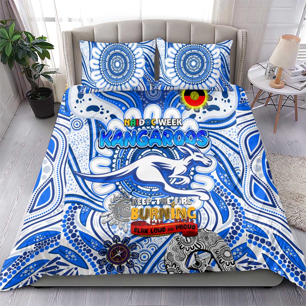 North Melbourne Kangaroos NAIDOC Week 2024 Bedding Set Mascot Football - Vibe Hoodie Shop