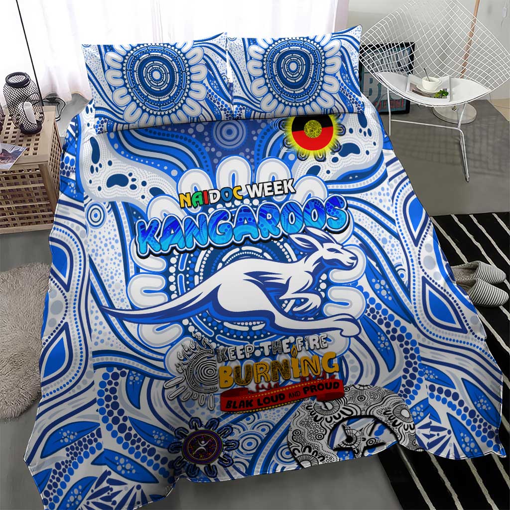 North Melbourne Kangaroos NAIDOC Week 2024 Bedding Set Mascot Football - Vibe Hoodie Shop