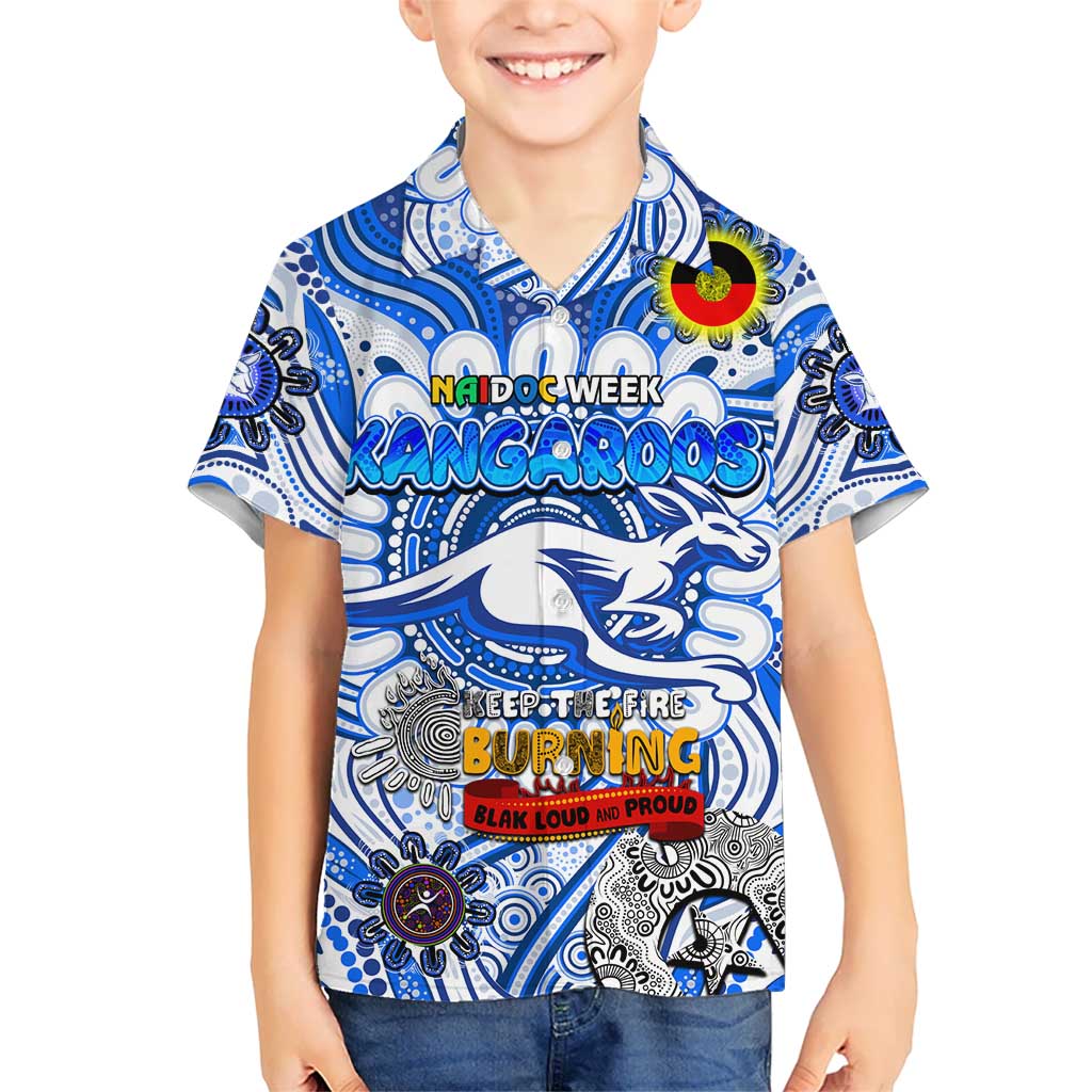 Custom North Melbourne Kangaroos NAIDOC Week 2024 Hawaiian Shirt Mascot Football - Vibe Hoodie Shop