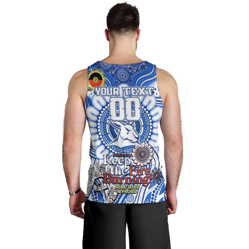 Custom North Melbourne Kangaroos NAIDOC Week 2024 Men Tank Top Mascot Football - Vibe Hoodie Shop