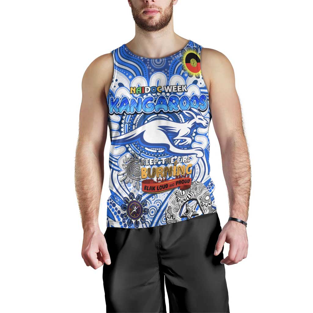 Custom North Melbourne Kangaroos NAIDOC Week 2024 Men Tank Top Mascot Football - Vibe Hoodie Shop