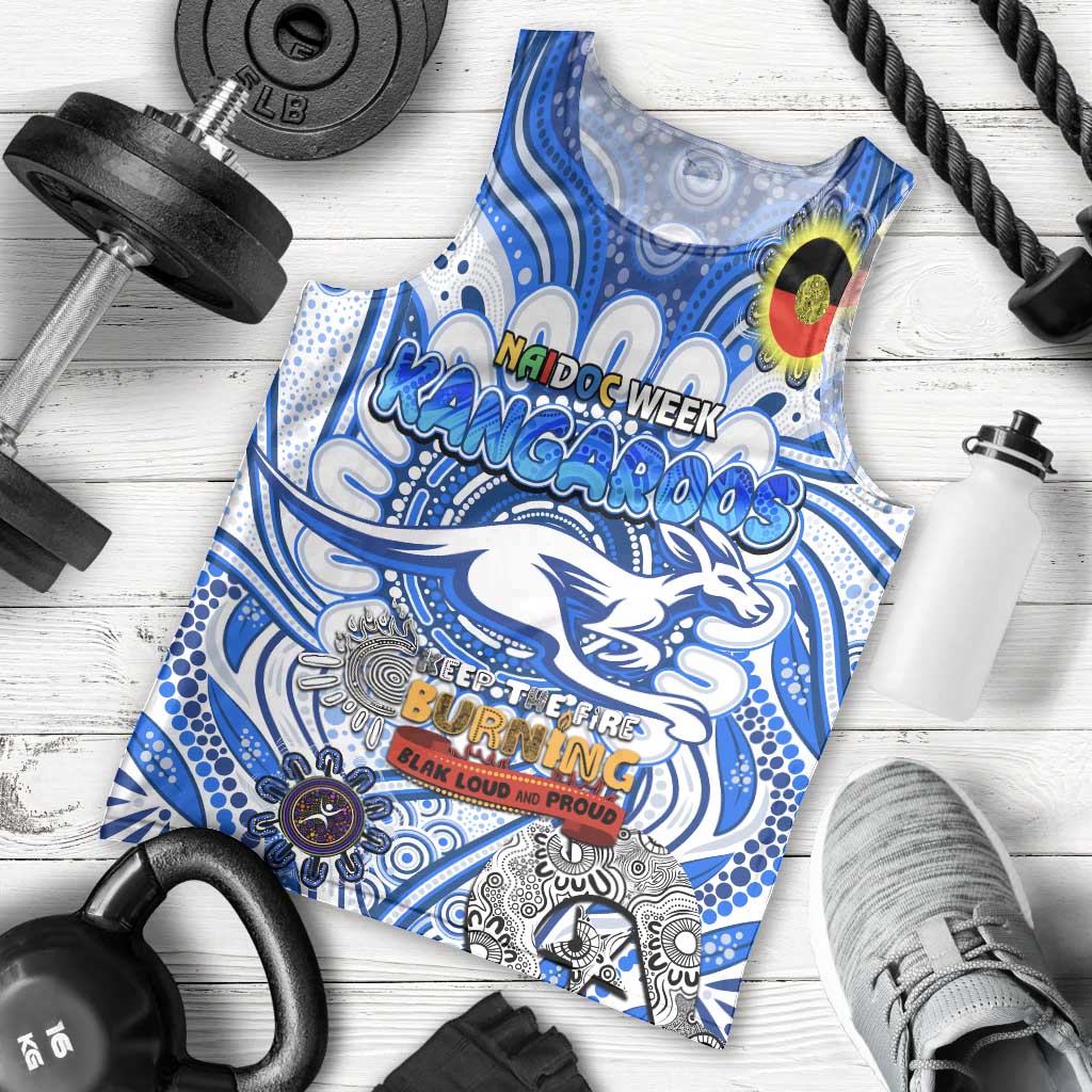 Custom North Melbourne Kangaroos NAIDOC Week 2024 Men Tank Top Mascot Football - Vibe Hoodie Shop