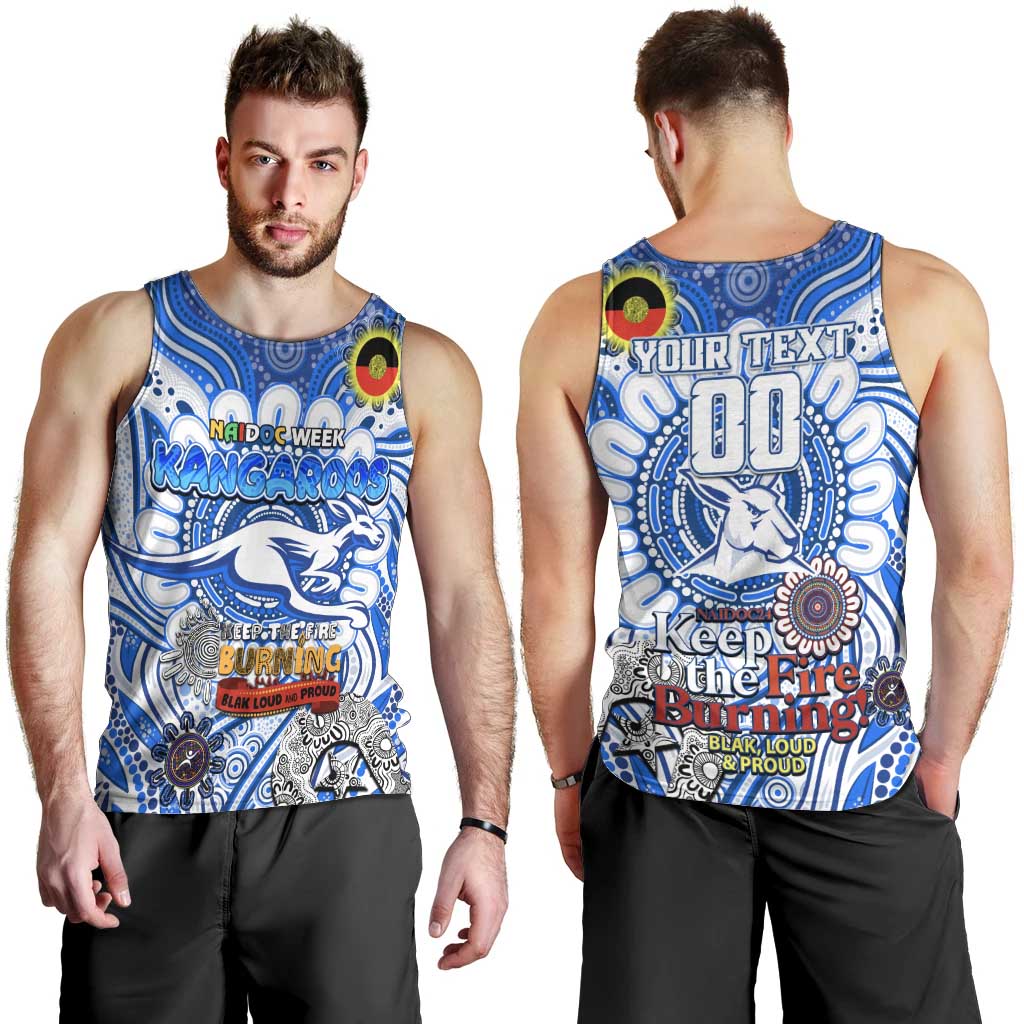Custom North Melbourne Kangaroos NAIDOC Week 2024 Men Tank Top Mascot Football - Vibe Hoodie Shop