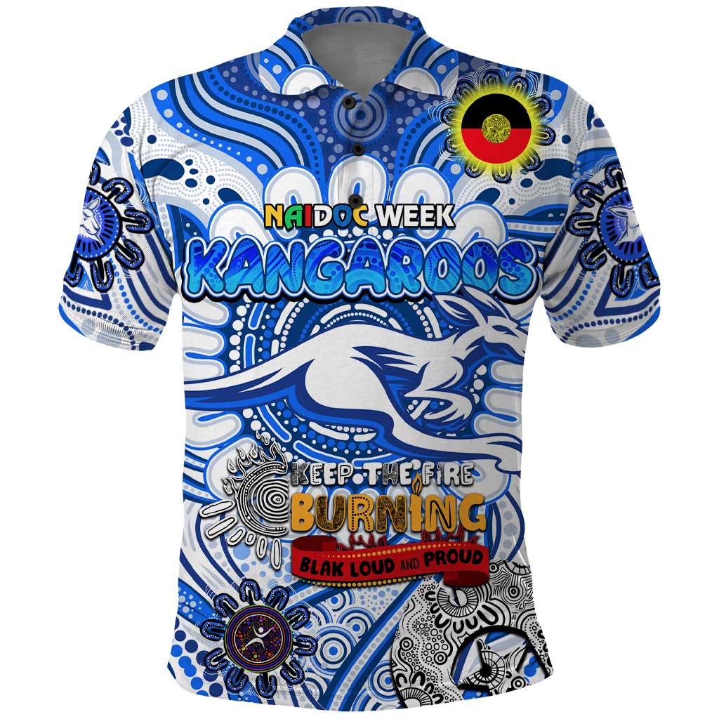 Custom North Melbourne Kangaroos NAIDOC Week 2024 Polo Shirt Mascot Football - Vibe Hoodie Shop