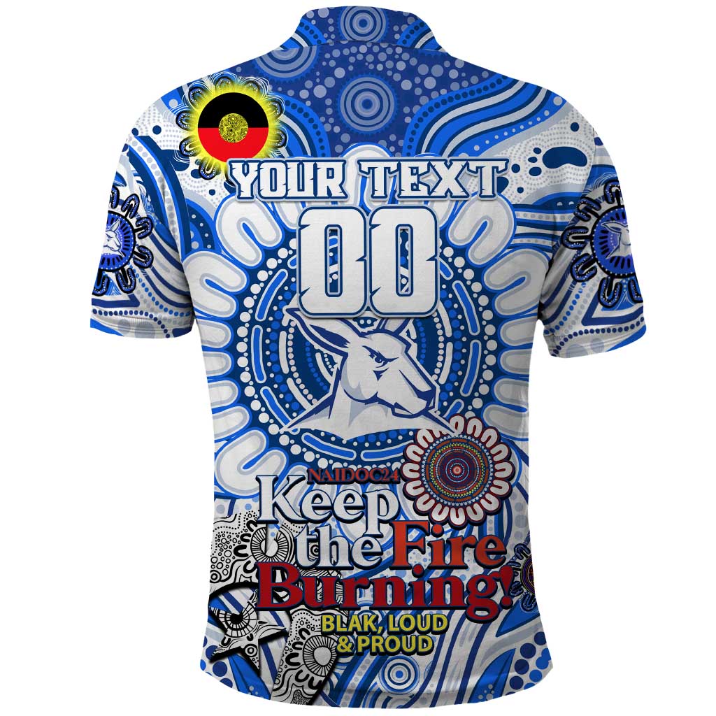 Custom North Melbourne Kangaroos NAIDOC Week 2024 Polo Shirt Mascot Football - Vibe Hoodie Shop