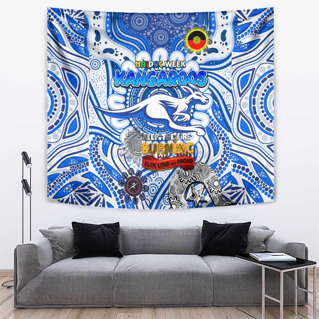 North Melbourne Kangaroos NAIDOC Week 2024 Tapestry Mascot Football - Vibe Hoodie Shop