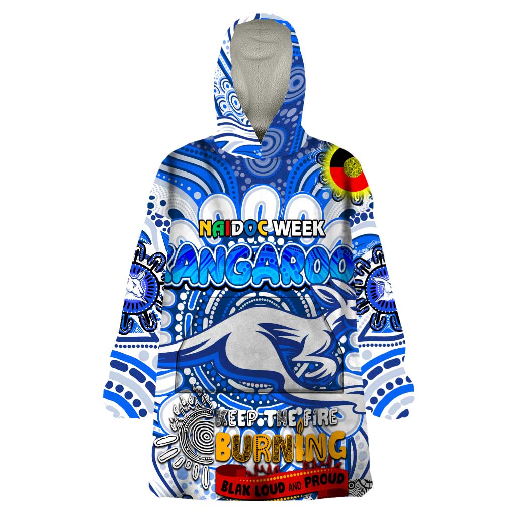 Custom North Melbourne Kangaroos NAIDOC Week 2024 Wearable Blanket Hoodie Mascot Football - Vibe Hoodie Shop