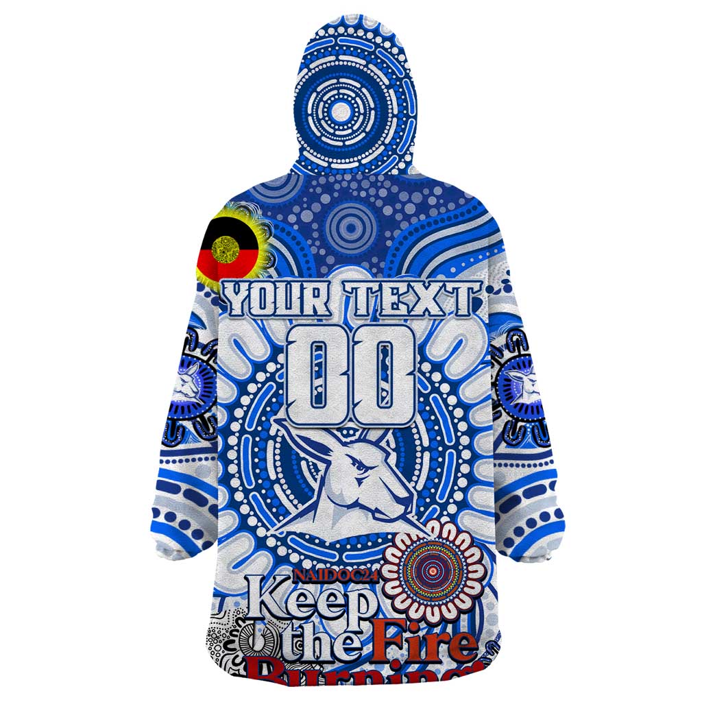 Custom North Melbourne Kangaroos NAIDOC Week 2024 Wearable Blanket Hoodie Mascot Football - Vibe Hoodie Shop