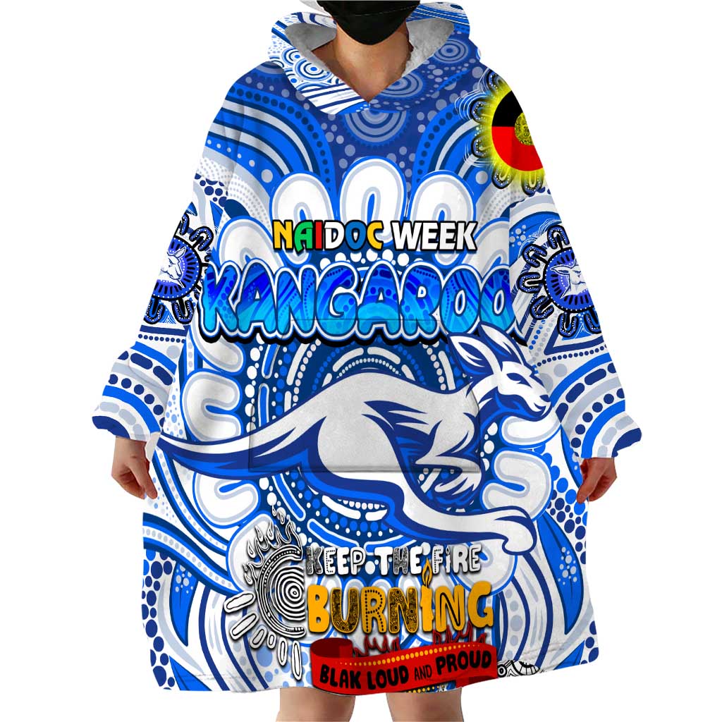 Custom North Melbourne Kangaroos NAIDOC Week 2024 Wearable Blanket Hoodie Mascot Football - Vibe Hoodie Shop