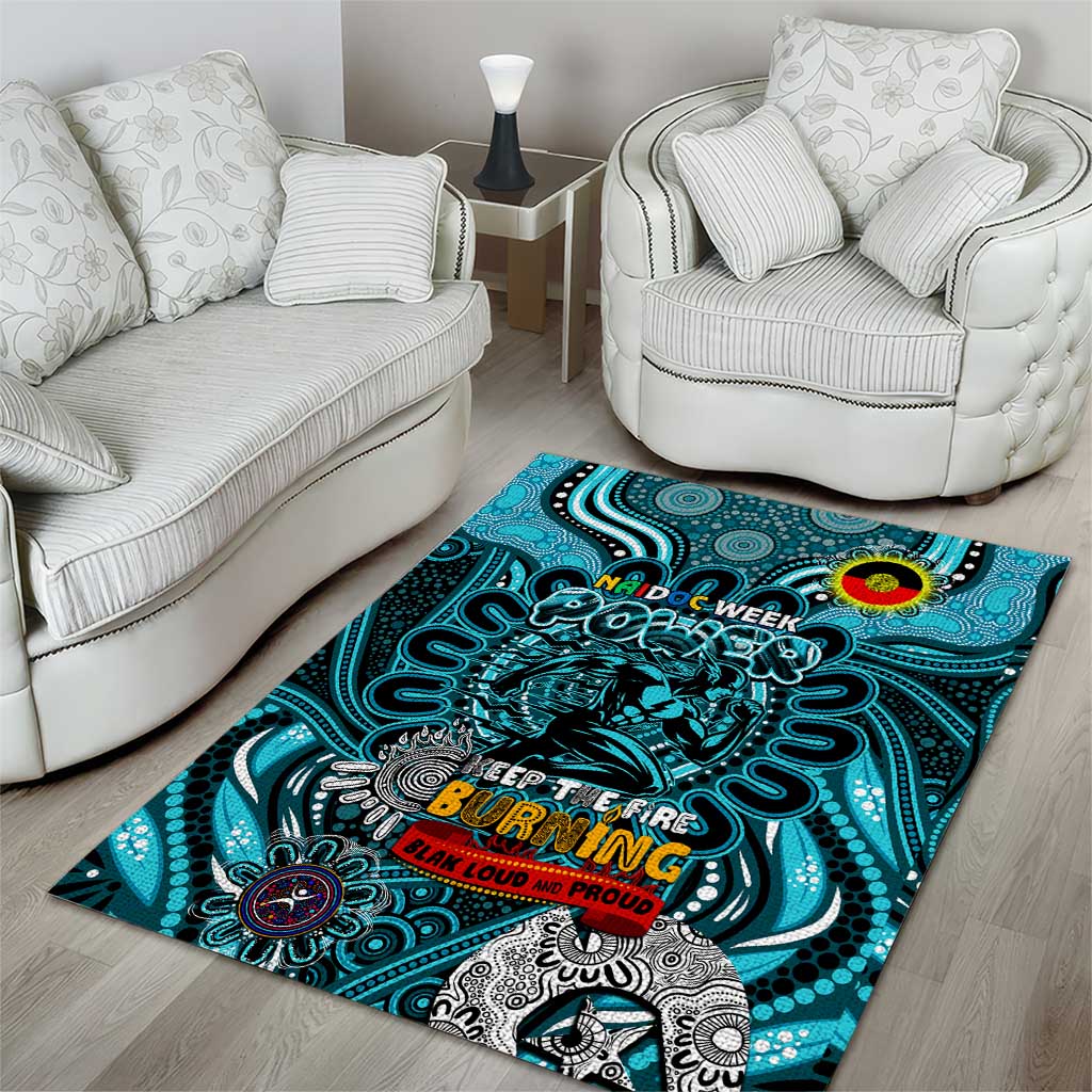 Port Adelaide Power NAIDOC Week 2024 Area Rug Mascot Football - Vibe Hoodie Shop