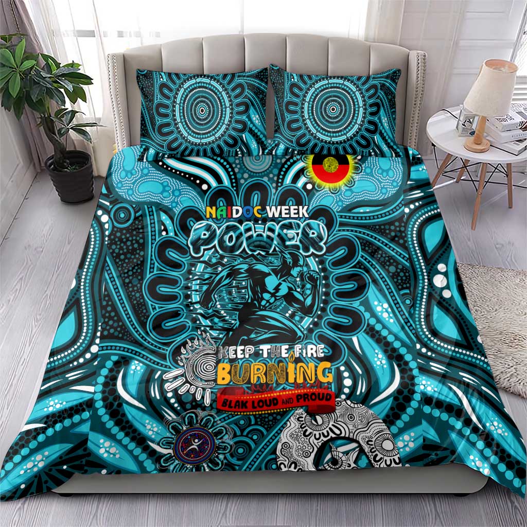 Port Adelaide Power NAIDOC Week 2024 Bedding Set Mascot Football - Vibe Hoodie Shop