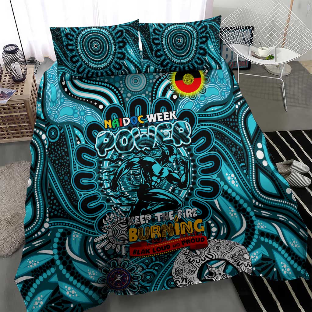 Port Adelaide Power NAIDOC Week 2024 Bedding Set Mascot Football - Vibe Hoodie Shop