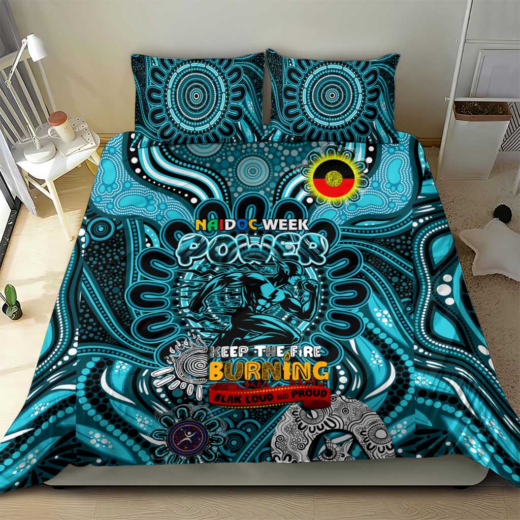 Port Adelaide Power NAIDOC Week 2024 Bedding Set Mascot Football - Vibe Hoodie Shop