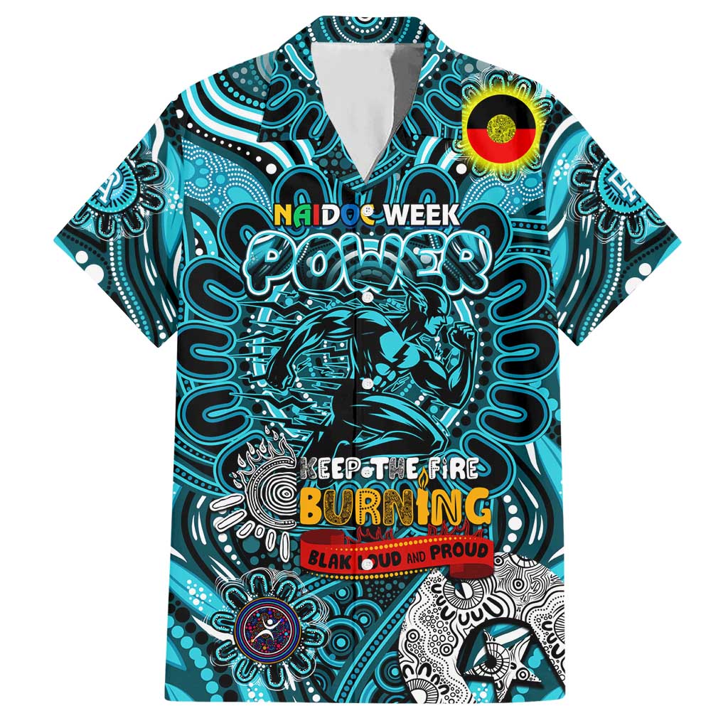 Custom Port Adelaide Power NAIDOC Week 2024 Hawaiian Shirt Mascot Football - Vibe Hoodie Shop