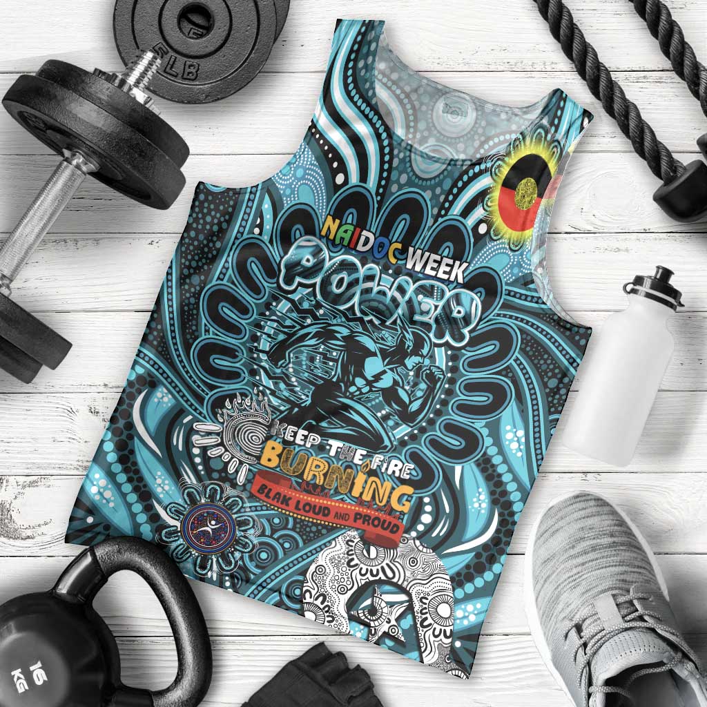 Custom Port Adelaide Power NAIDOC Week 2024 Men Tank Top Mascot Football - Vibe Hoodie Shop