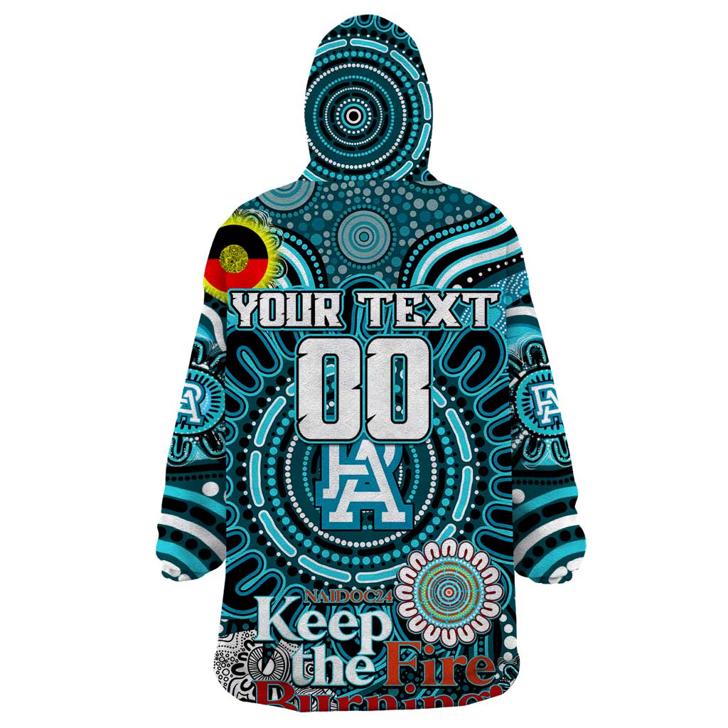 Custom Port Adelaide Power NAIDOC Week 2024 Wearable Blanket Hoodie Mascot Football - Vibe Hoodie Shop