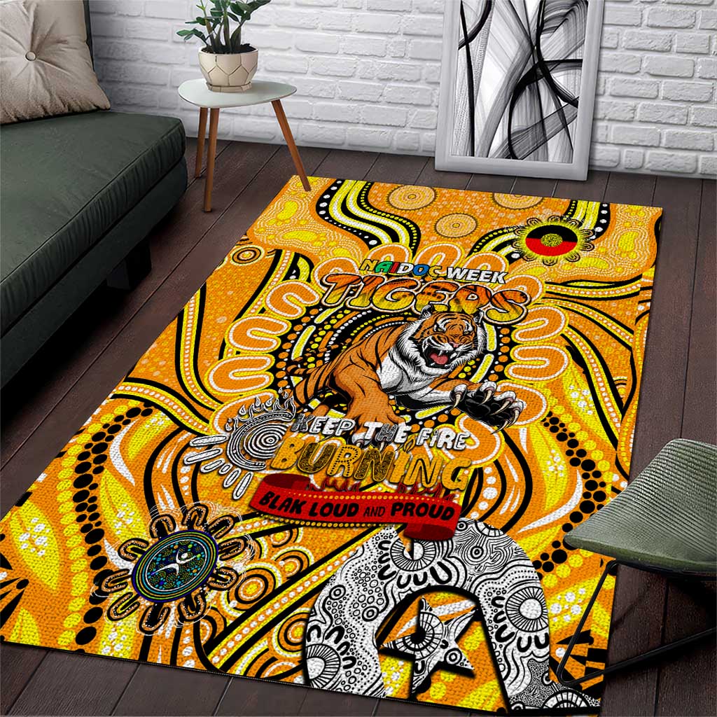 Richmond Tiger NAIDOC Week 2024 Area Rug Mascot Football - Vibe Hoodie Shop