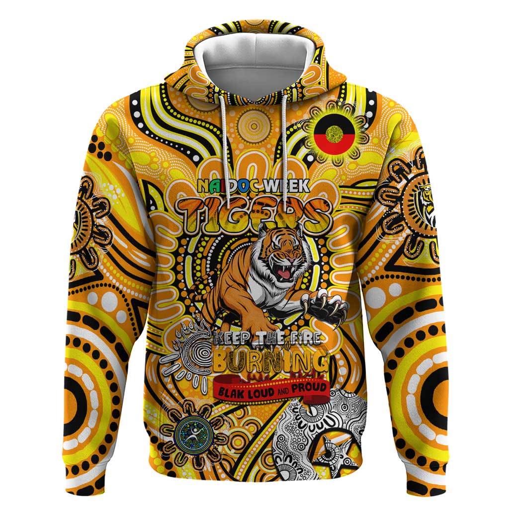 Custom Richmond Tiger NAIDOC Week 2024 Hoodie Mascot Football - Vibe Hoodie Shop