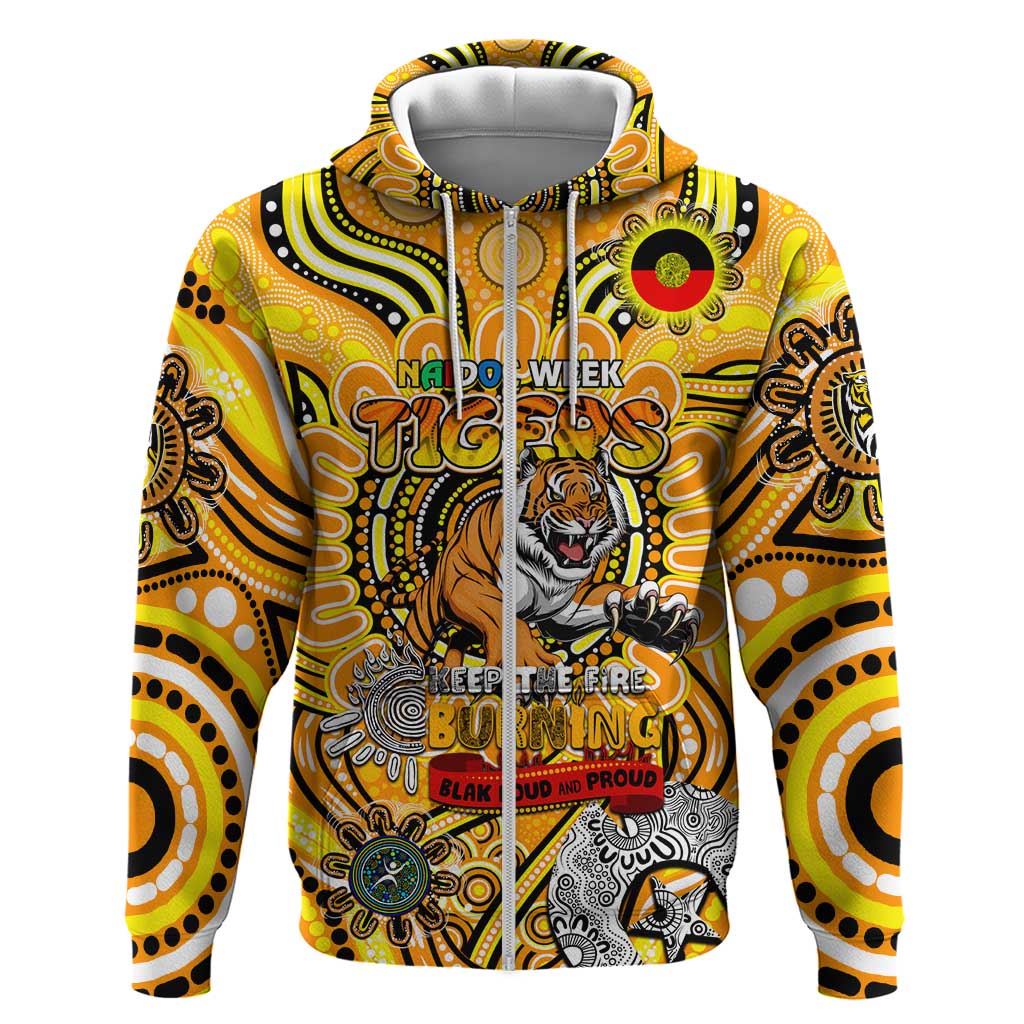 Custom Richmond Tiger NAIDOC Week 2024 Hoodie Mascot Football - Vibe Hoodie Shop