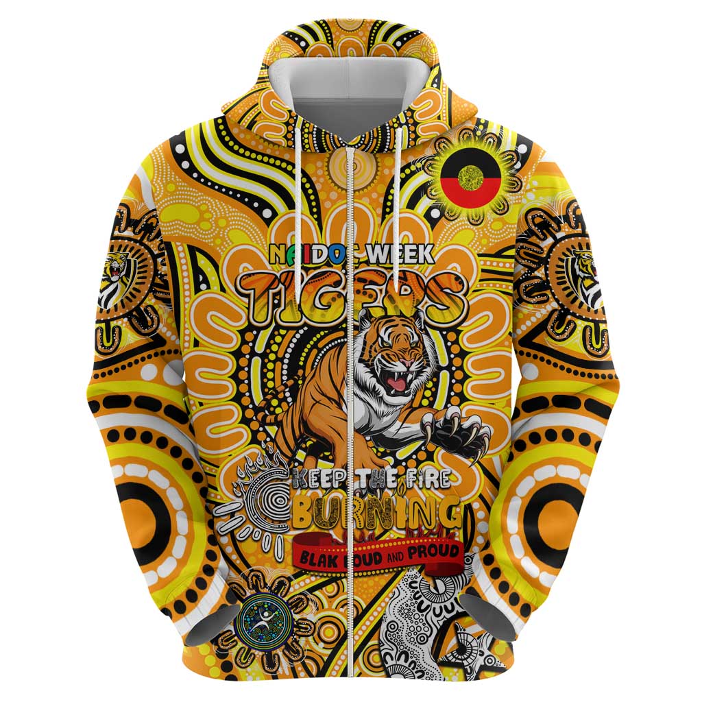 Custom Richmond Tiger NAIDOC Week 2024 Hoodie Mascot Football - Vibe Hoodie Shop