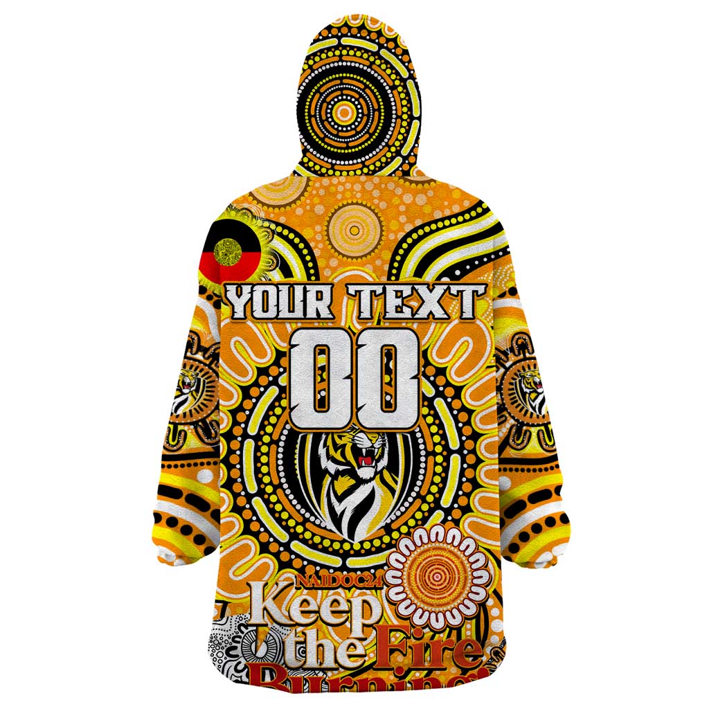 Custom Richmond Tiger NAIDOC Week 2024 Wearable Blanket Hoodie Mascot Football - Vibe Hoodie Shop