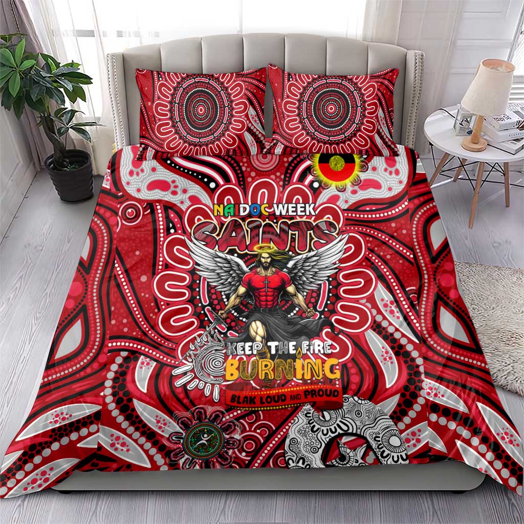 St Kilda Saints NAIDOC Week 2024 Bedding Set Mascot Football - Vibe Hoodie Shop