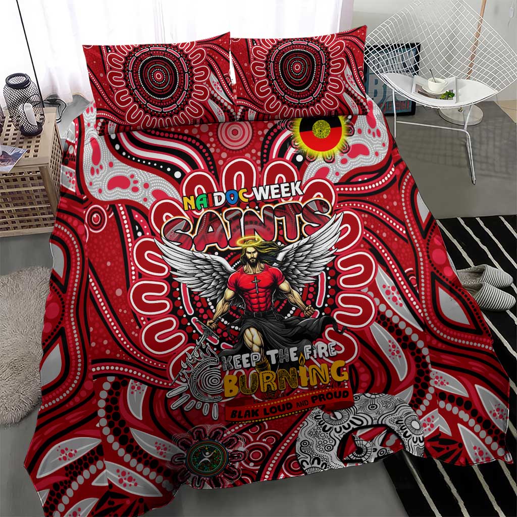 St Kilda Saints NAIDOC Week 2024 Bedding Set Mascot Football - Vibe Hoodie Shop