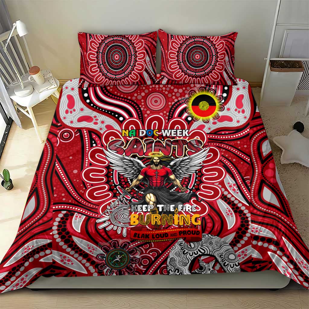 St Kilda Saints NAIDOC Week 2024 Bedding Set Mascot Football - Vibe Hoodie Shop