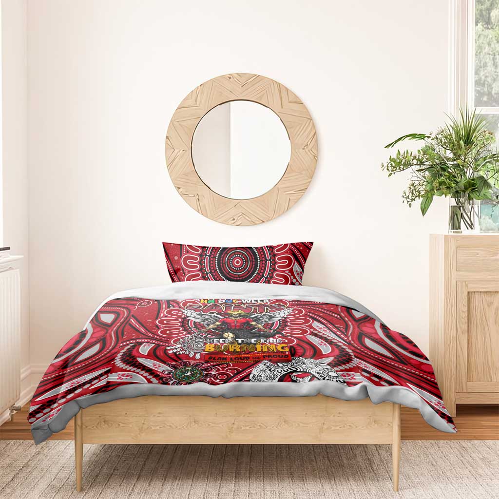St Kilda Saints NAIDOC Week 2024 Bedding Set Mascot Football - Vibe Hoodie Shop