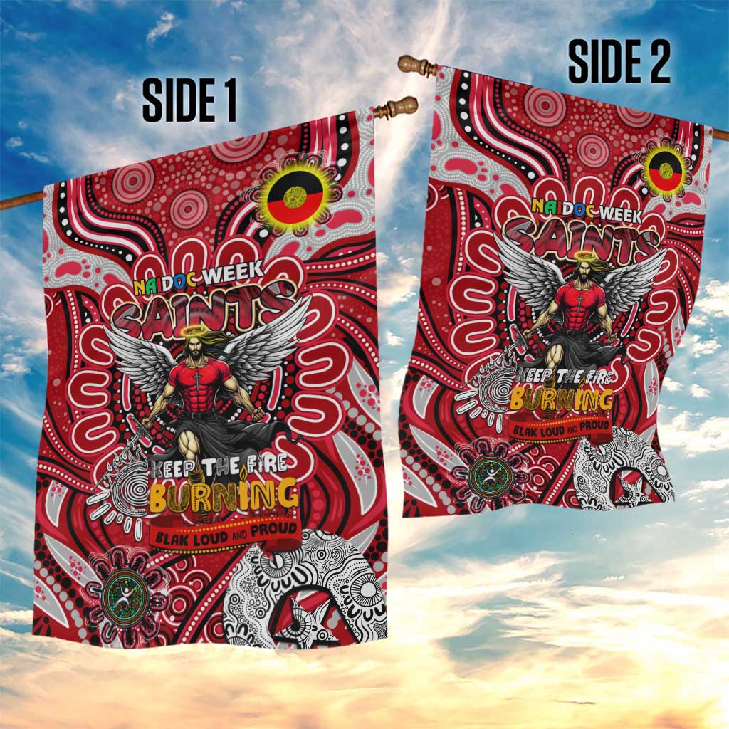 St Kilda Saints NAIDOC Week 2024 Garden Flag Mascot Football - Vibe Hoodie Shop