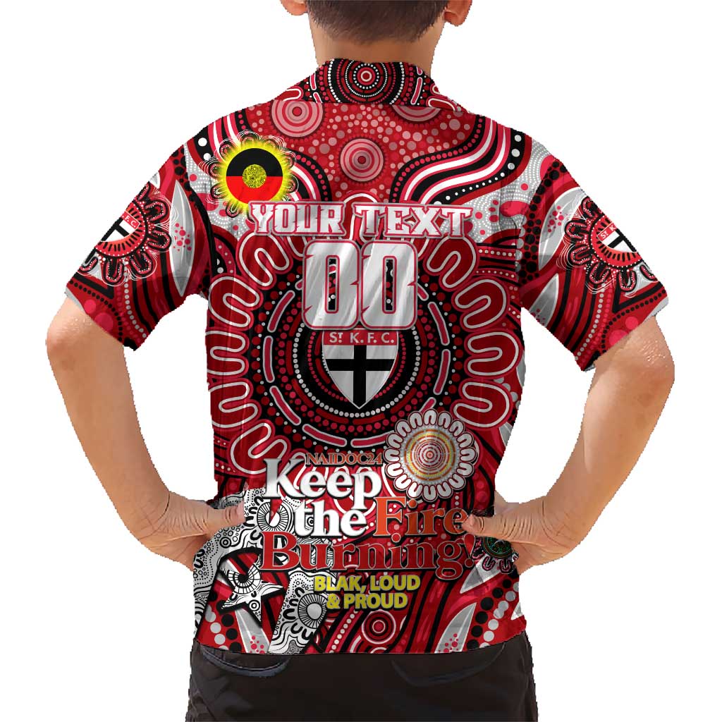 Custom St Kilda Saints NAIDOC Week 2024 Hawaiian Shirt Mascot Football - Vibe Hoodie Shop