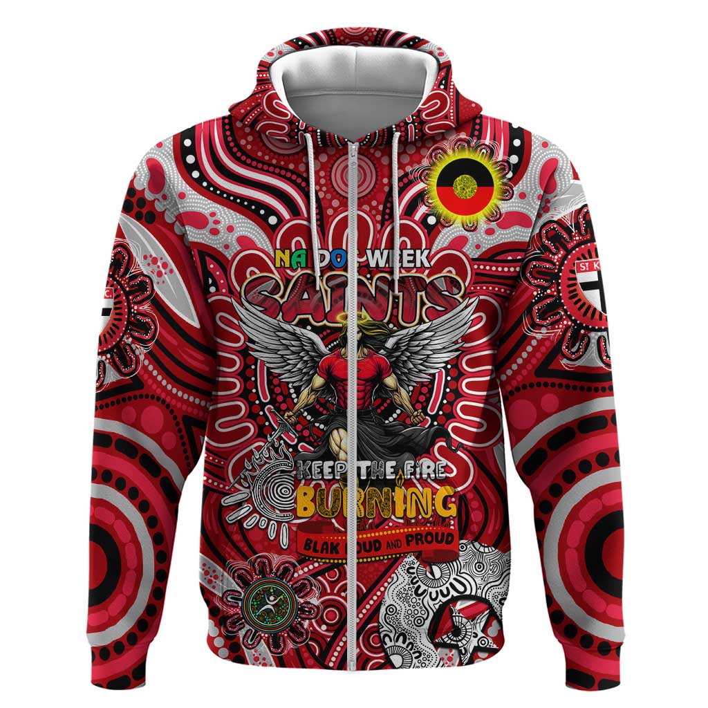 Custom St Kilda Saints NAIDOC Week 2024 Hoodie Mascot Football - Vibe Hoodie Shop