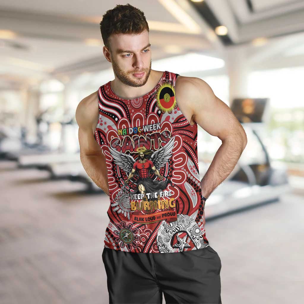 Custom St Kilda Saints NAIDOC Week 2024 Men Tank Top Mascot Football - Vibe Hoodie Shop