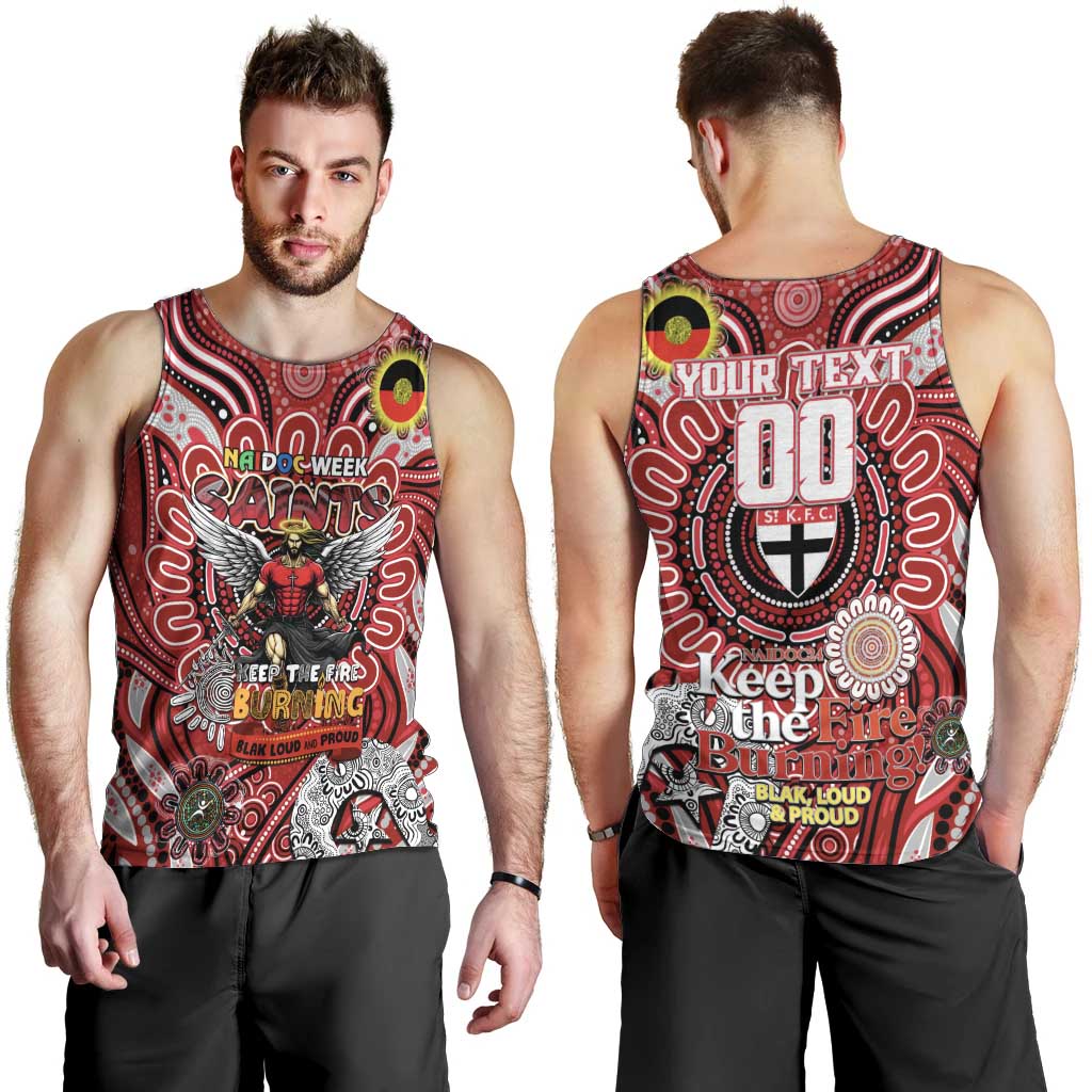 Custom St Kilda Saints NAIDOC Week 2024 Men Tank Top Mascot Football - Vibe Hoodie Shop