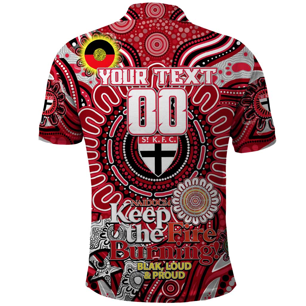 Custom St Kilda Saints NAIDOC Week 2024 Polo Shirt Mascot Football - Vibe Hoodie Shop