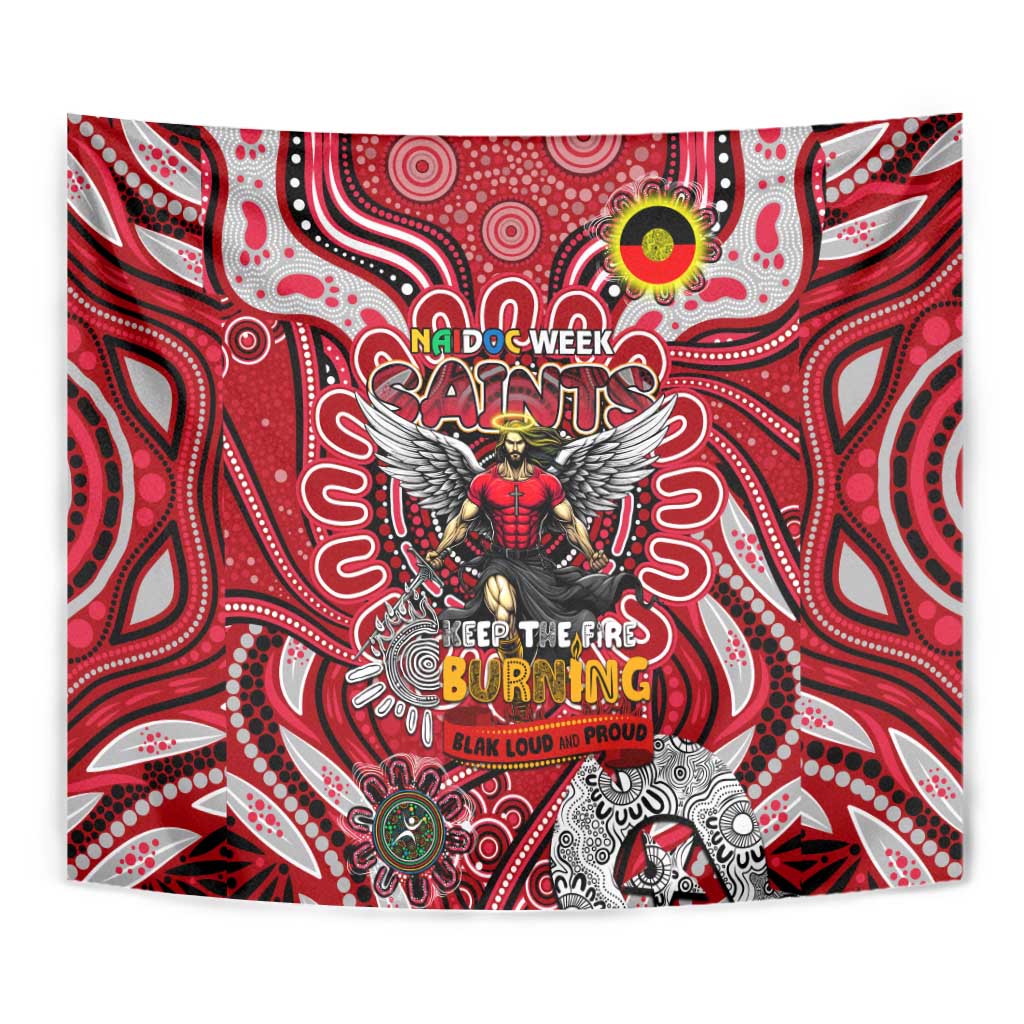 St Kilda Saints NAIDOC Week 2024 Tapestry Mascot Football - Vibe Hoodie Shop