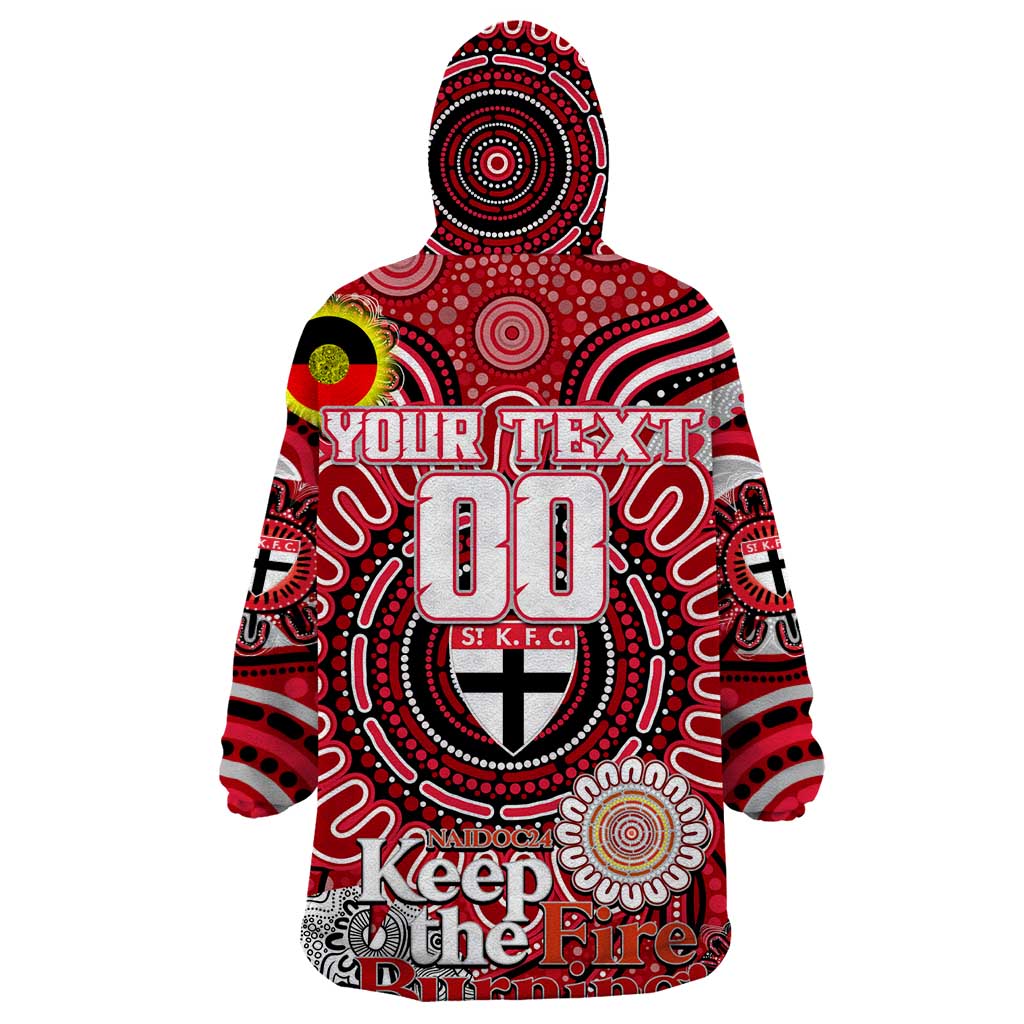 Custom St Kilda Saints NAIDOC Week 2024 Wearable Blanket Hoodie Mascot Football - Vibe Hoodie Shop