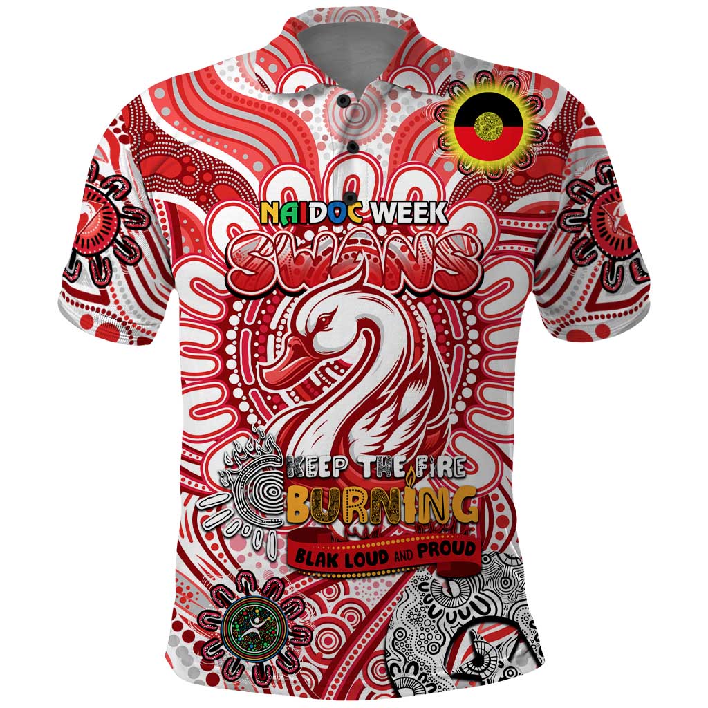 Custom Sydney Swans NAIDOC Week 2024 Polo Shirt Mascot Football - Vibe Hoodie Shop