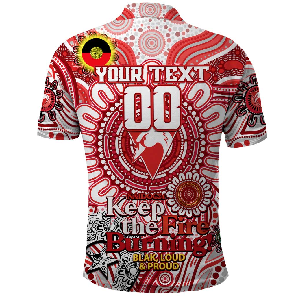 Custom Sydney Swans NAIDOC Week 2024 Polo Shirt Mascot Football - Vibe Hoodie Shop